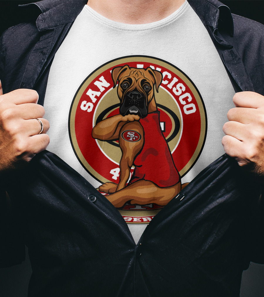 San Francisco 49ers Boxer Dog Nfl Team T-Shirt