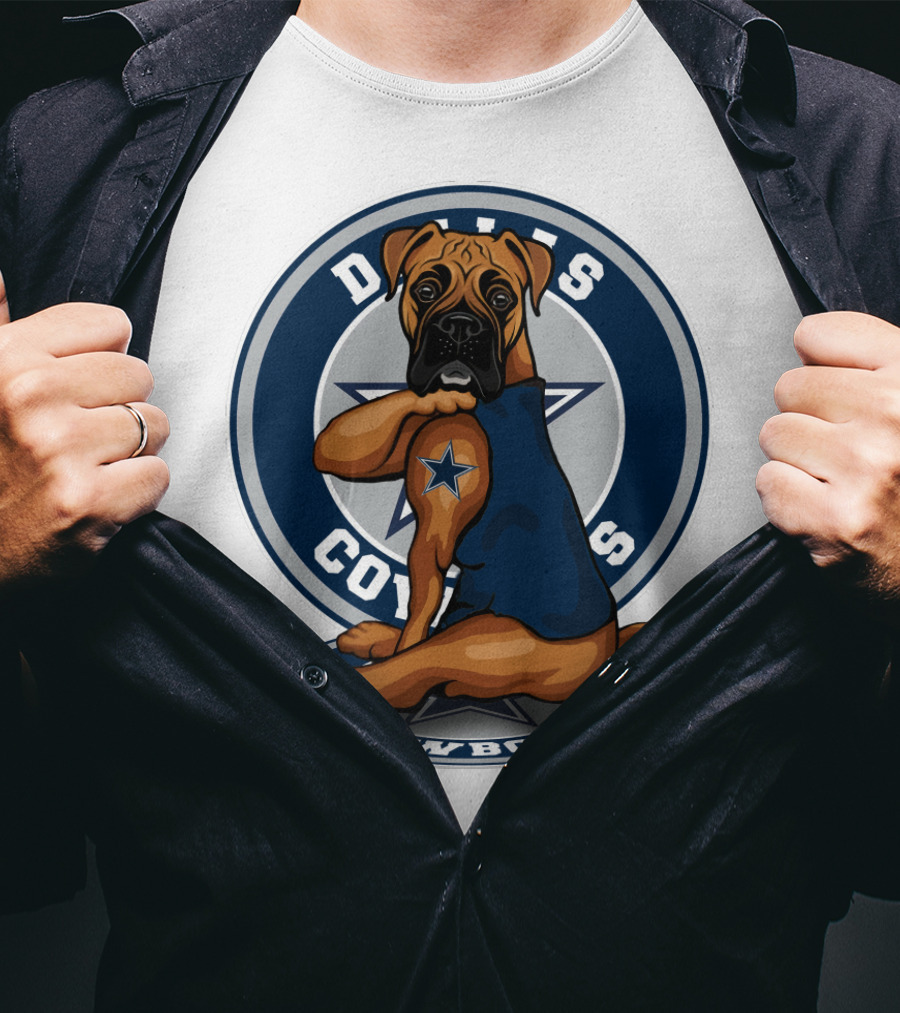 Dallas Cowboys Boxer Dog Star T-Shirt