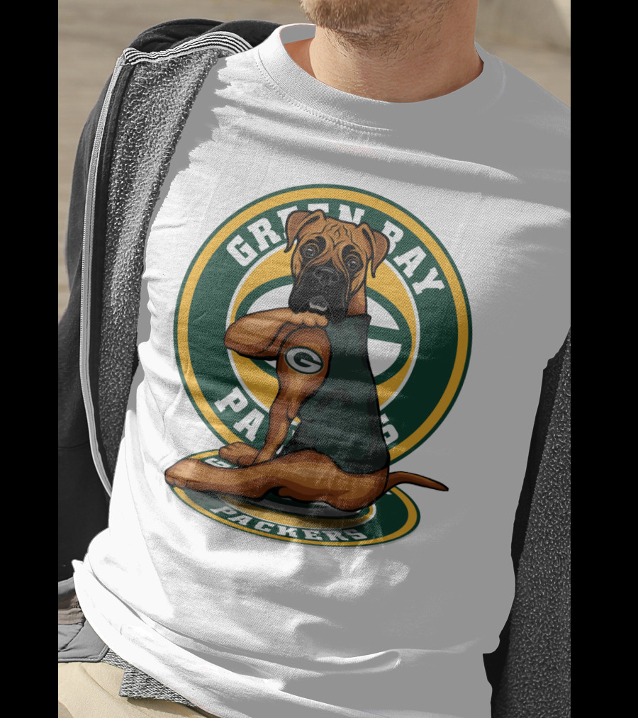 Green Bay Packers Boxer Dog T-Shirt