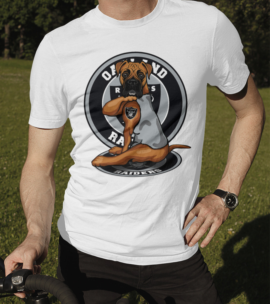 Oakland Raiders Boxer Dog T-Shirt
