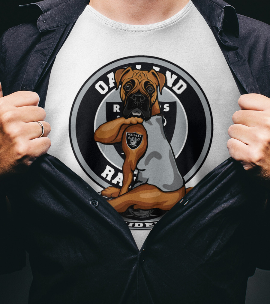 Oakland Raiders Boxer Dog T-Shirt