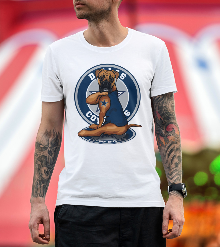 Dallas Cowboys Boxer Dog Star T-Shirt