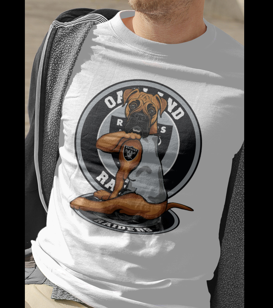 Oakland Raiders Boxer Dog T-Shirt