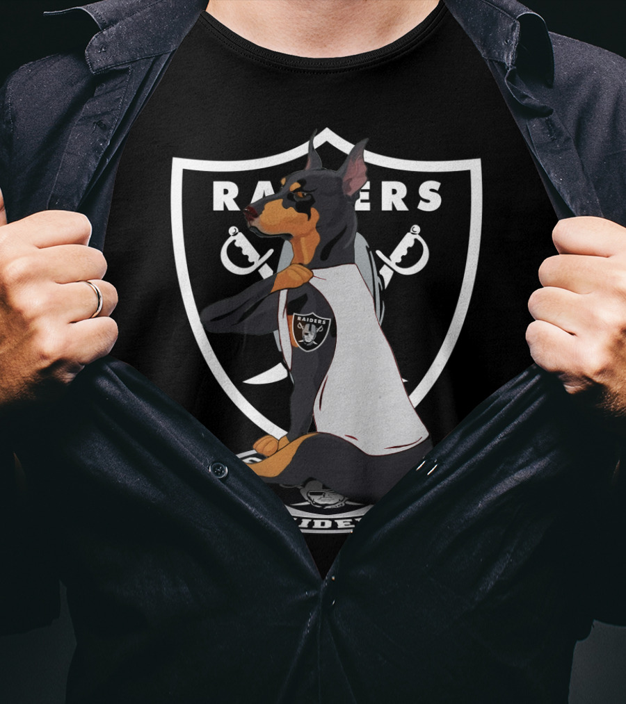 Raiders Dobermann Shield With Sword T-Shirt