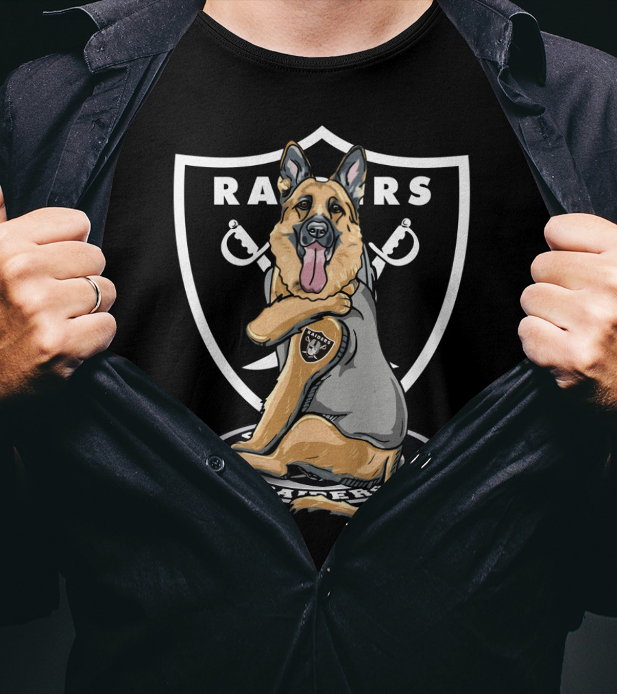 Raiders German Shepherd Shield Badge T-Shirt
