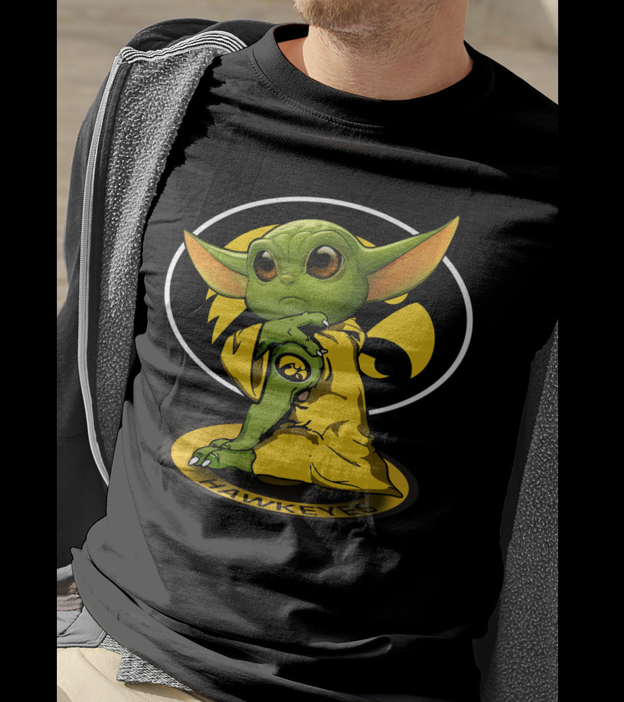 Iowa Hawkeyes Yoda Star Wars Crossover T-Shirt