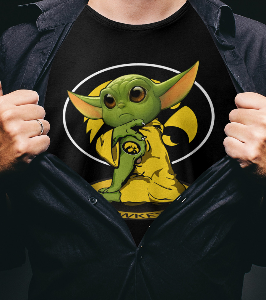 Iowa Hawkeyes Yoda Star Wars Crossover T-Shirt