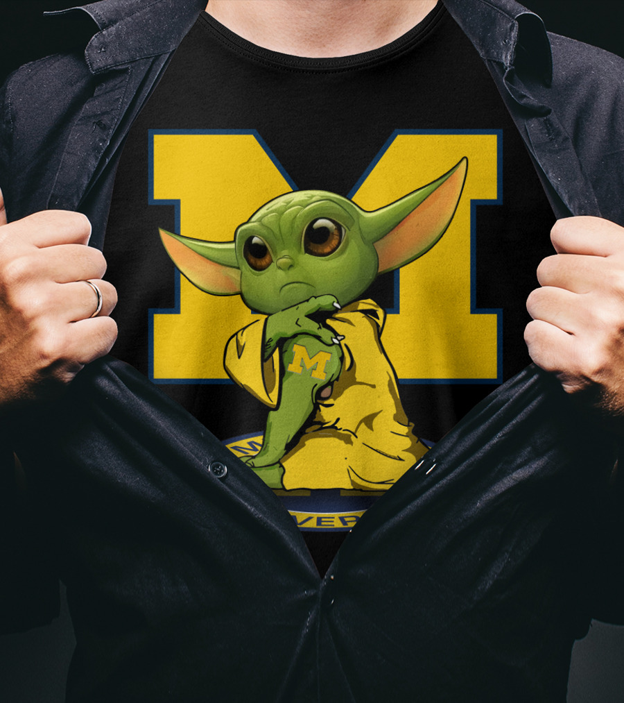Michigan Wolverines Yoda T-Shirt