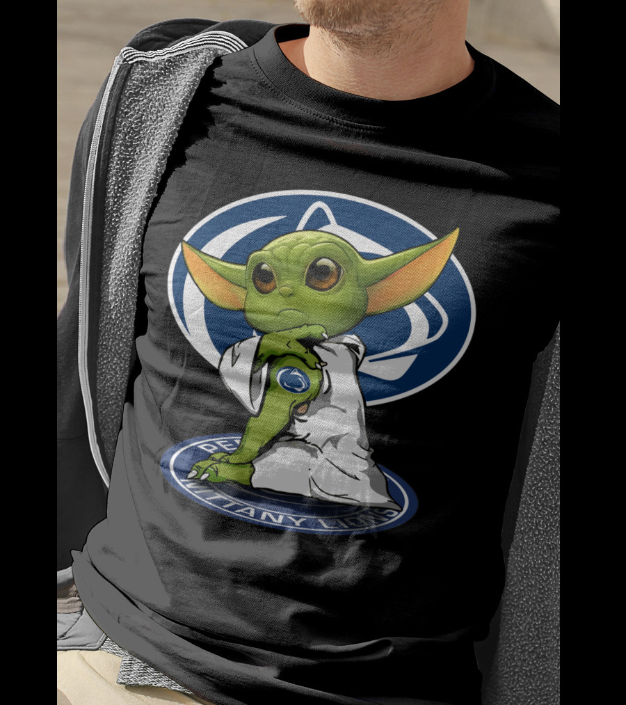 Penn State Nittany Lions Yoda With Team Logo And Jedi Robes T-Shirt