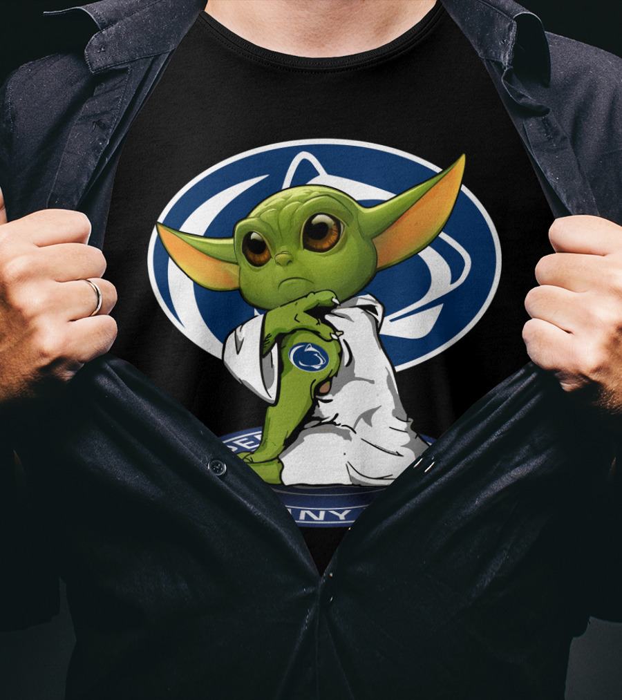 Penn State Nittany Lions Yoda With Team Logo And Jedi Robes T-Shirt