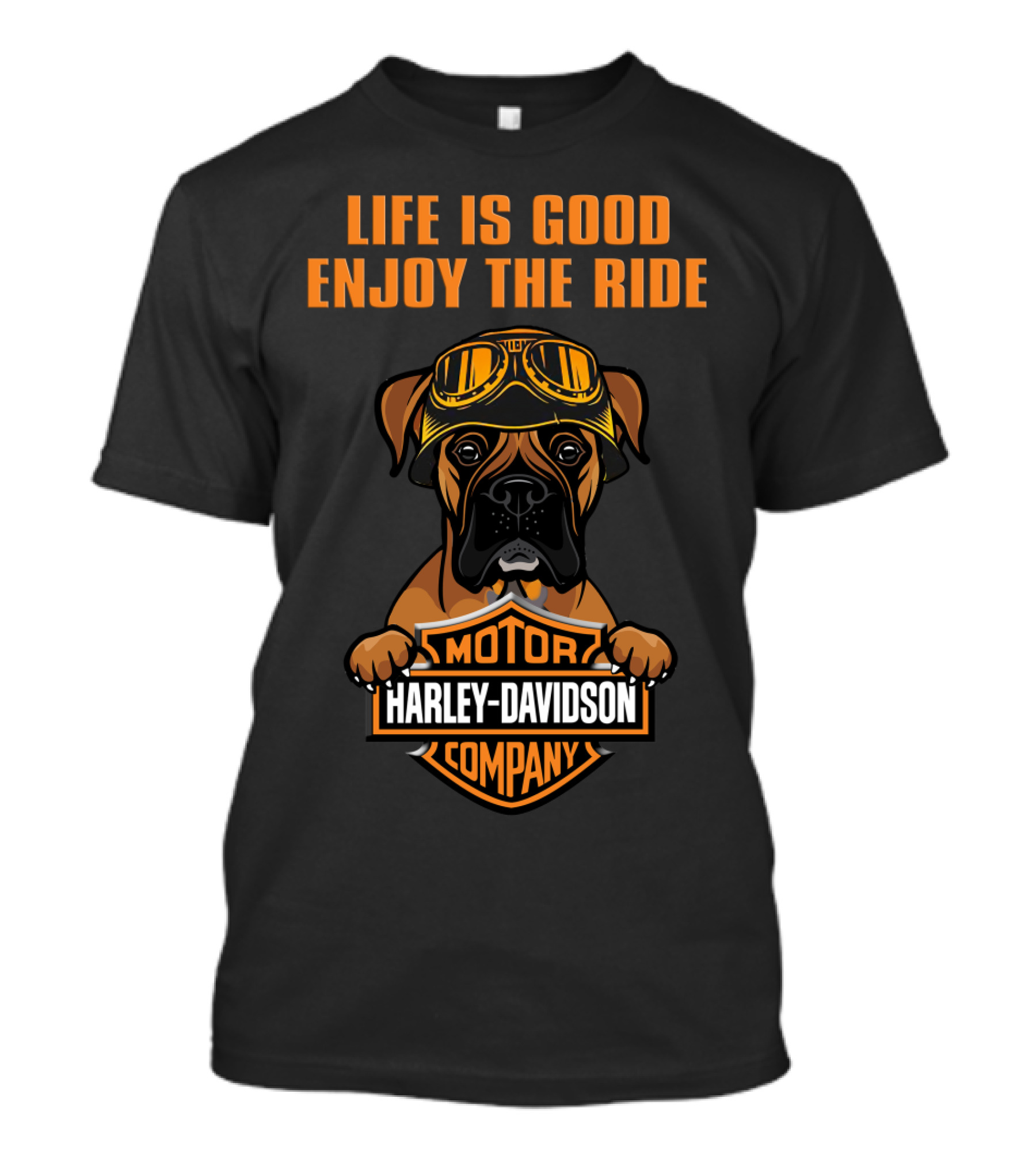 Life Is Good Enjoy The Ride Harley Davidson Motor Company Boxer T-Shirt