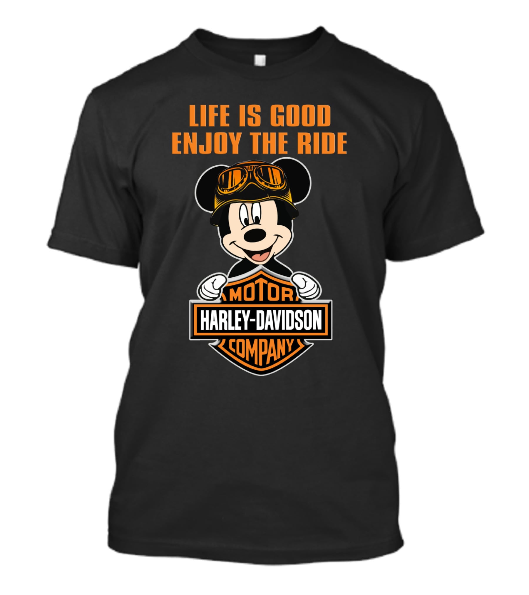 Life Is Good Enjoy The Ride Harley Davidson Mickey Mouse Motor Company T-Shirt
