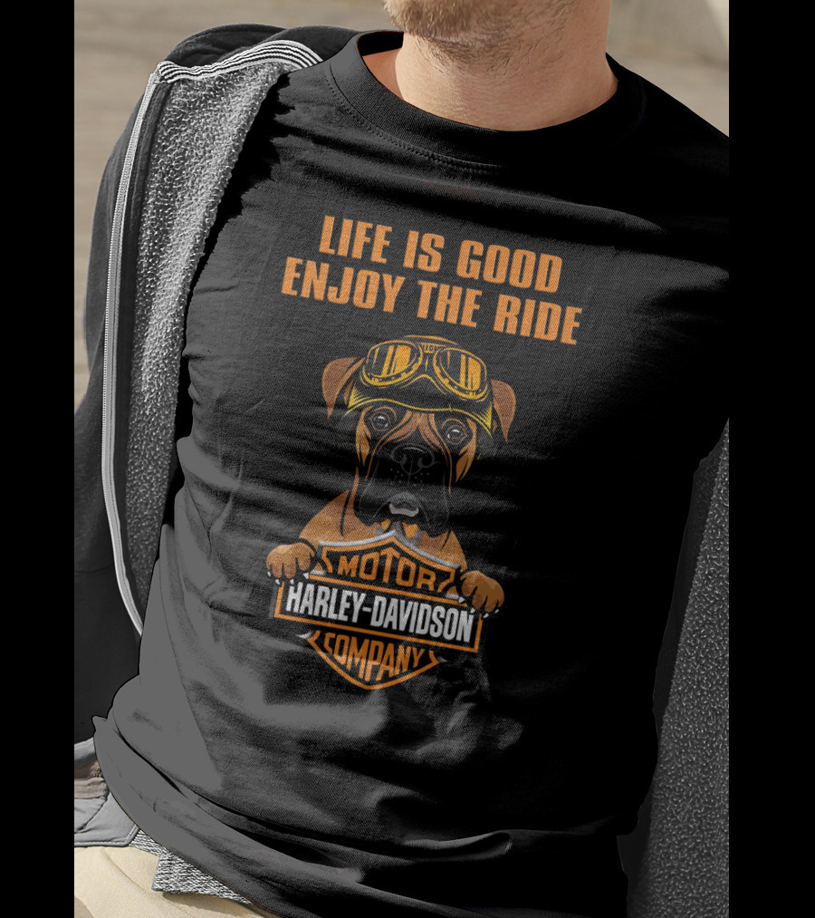 Harley Davidson Boxer Life Is Good Enjoy The Ride T-Shirt