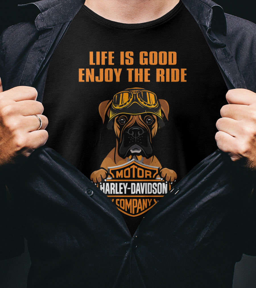 Harley Davidson Boxer Life Is Good Enjoy The Ride T-Shirt