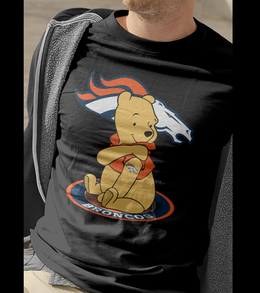 Broncos Pooh With Denver Broncos T-Shirt