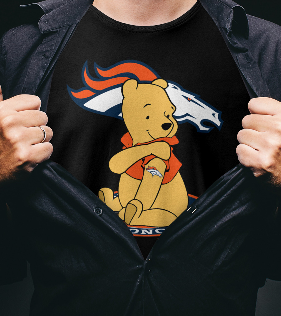 Broncos Pooh With Denver Broncos T-Shirt