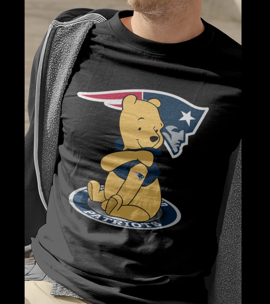 New England Patriots Football Crossover With Pooh T-Shirt