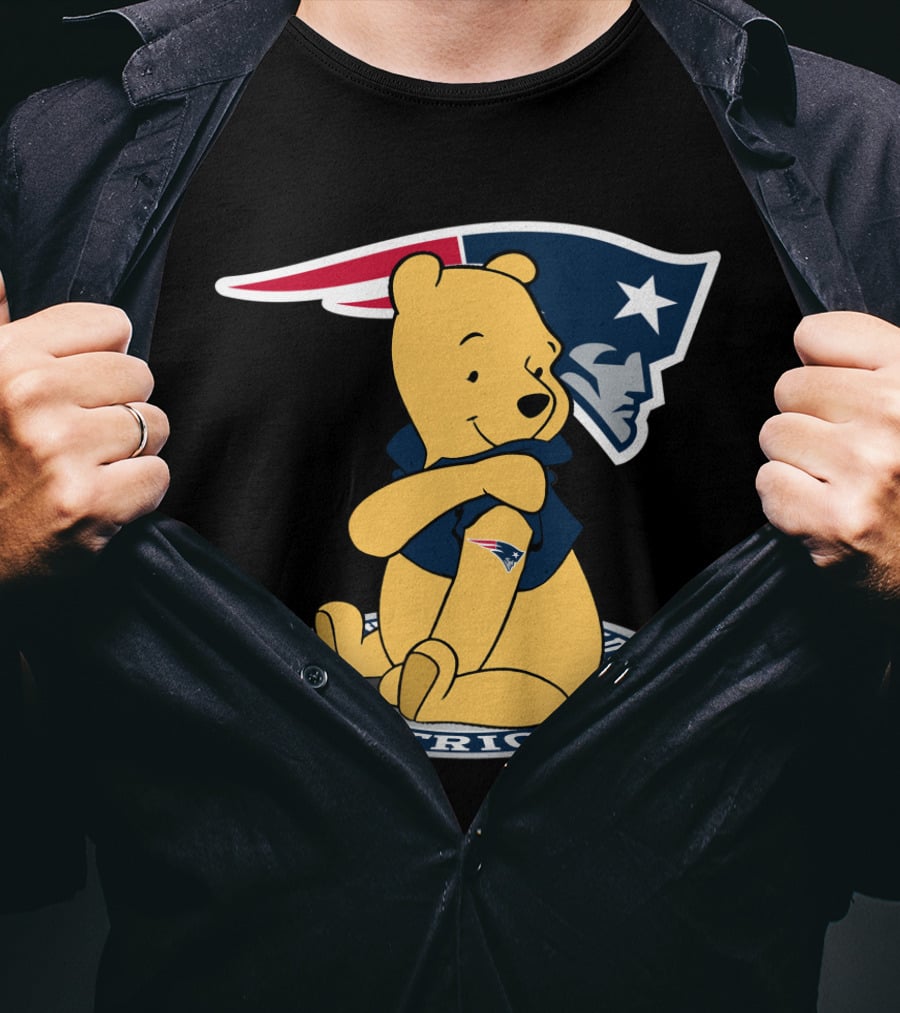 New England Patriots Football Crossover With Pooh T-Shirt