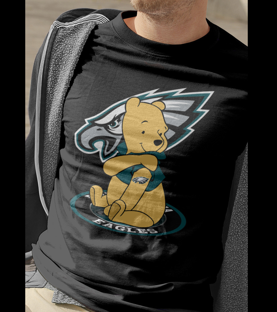 Philadelphia Eagles Pooh Bear Nfl Fan Crossover T-Shirt