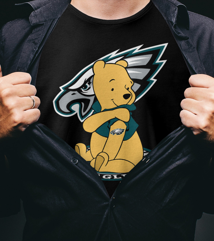 Philadelphia Eagles Pooh Bear Nfl Fan Crossover T-Shirt