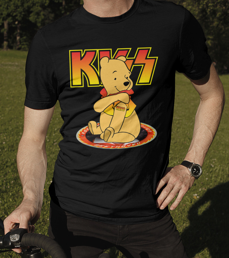Kiss Pooh Rock And Roll Over T-Shirt