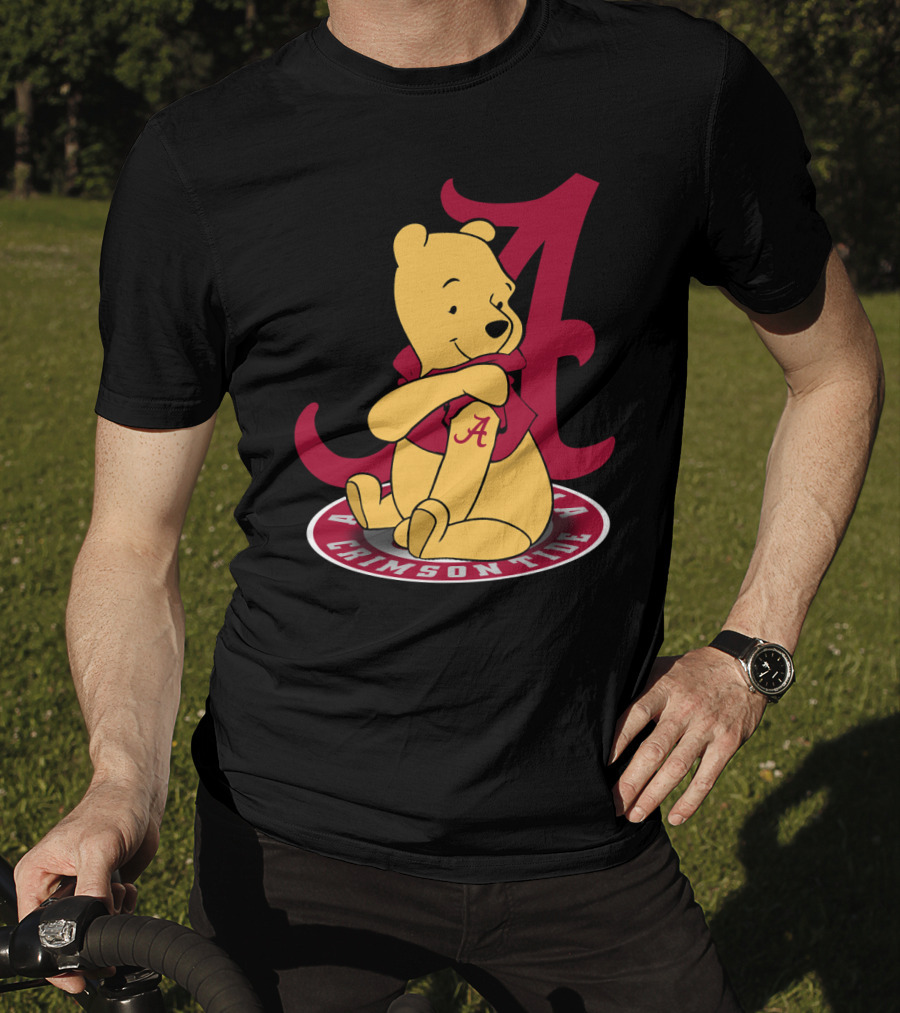 Pooh With Alabama Crimson Tide T-Shirt