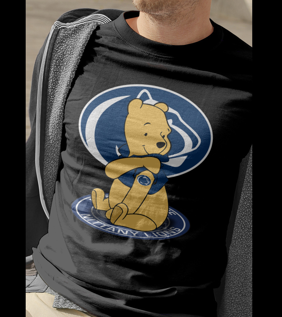 Pooh Bear Penn State Nittany Lions Fan Emblem T-Shirt