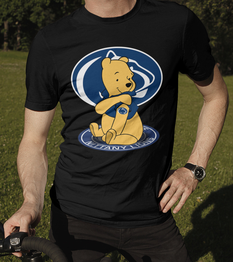 Pooh Bear Penn State Nittany Lions Fan Emblem T-Shirt