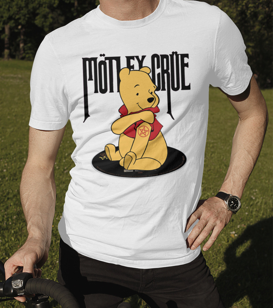 Mötley Crüe Pooh Bear Pentagram Tattoo T-Shirt