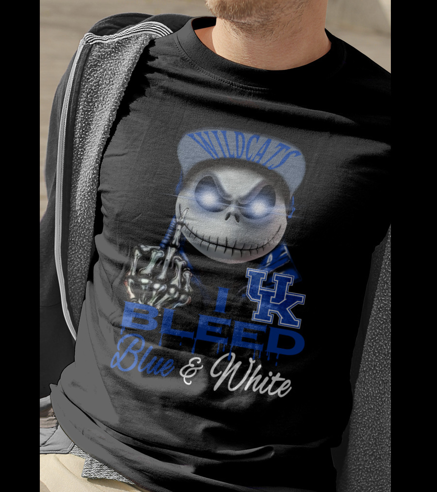 Wildcats I Bleed Blue & White Uk T-Shirt