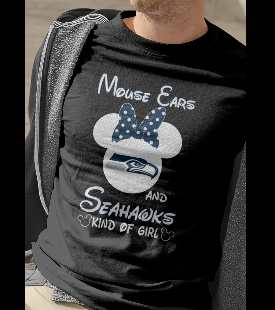 Mouse Ears And Seahawks Kind Of Girl T-Shirt