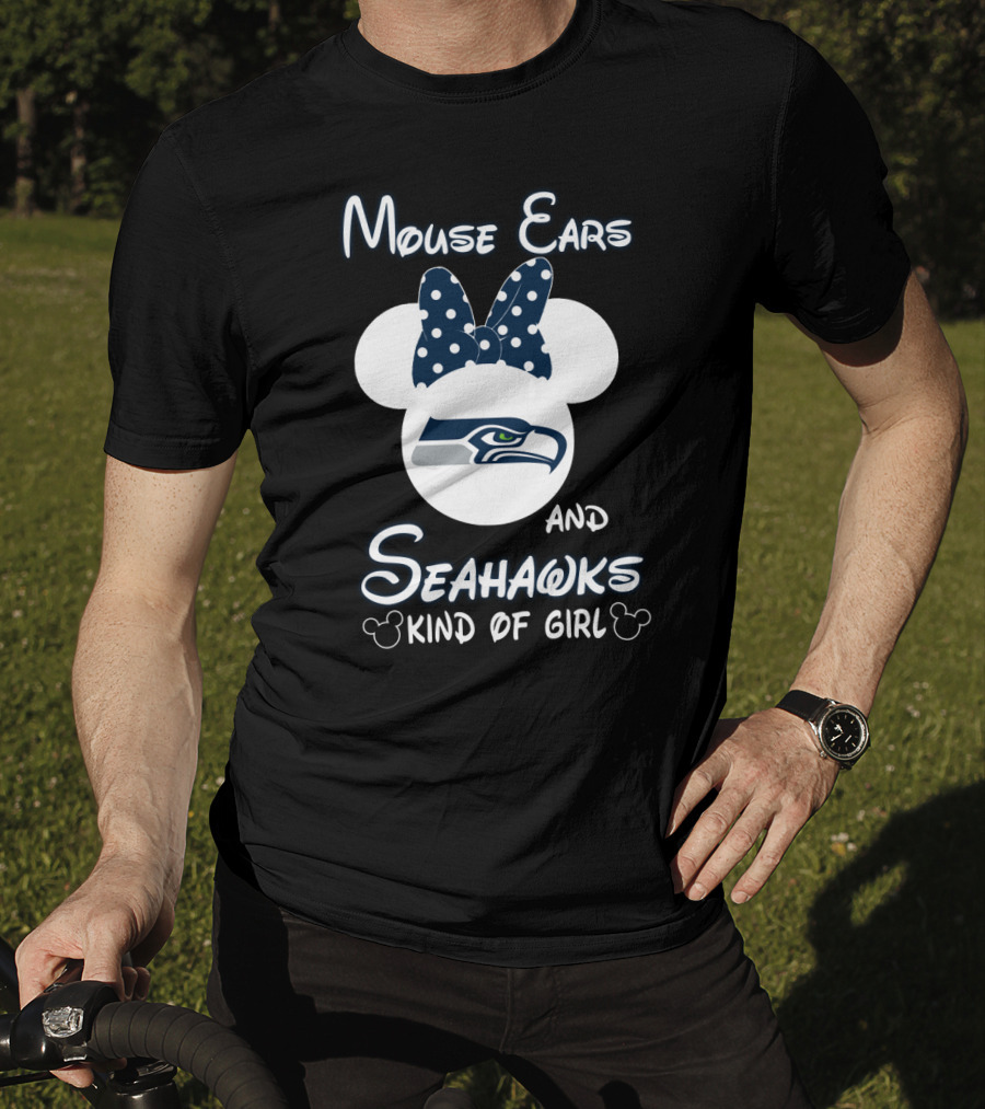 Mouse Ears And Seahawks Kind Of Girl T-Shirt