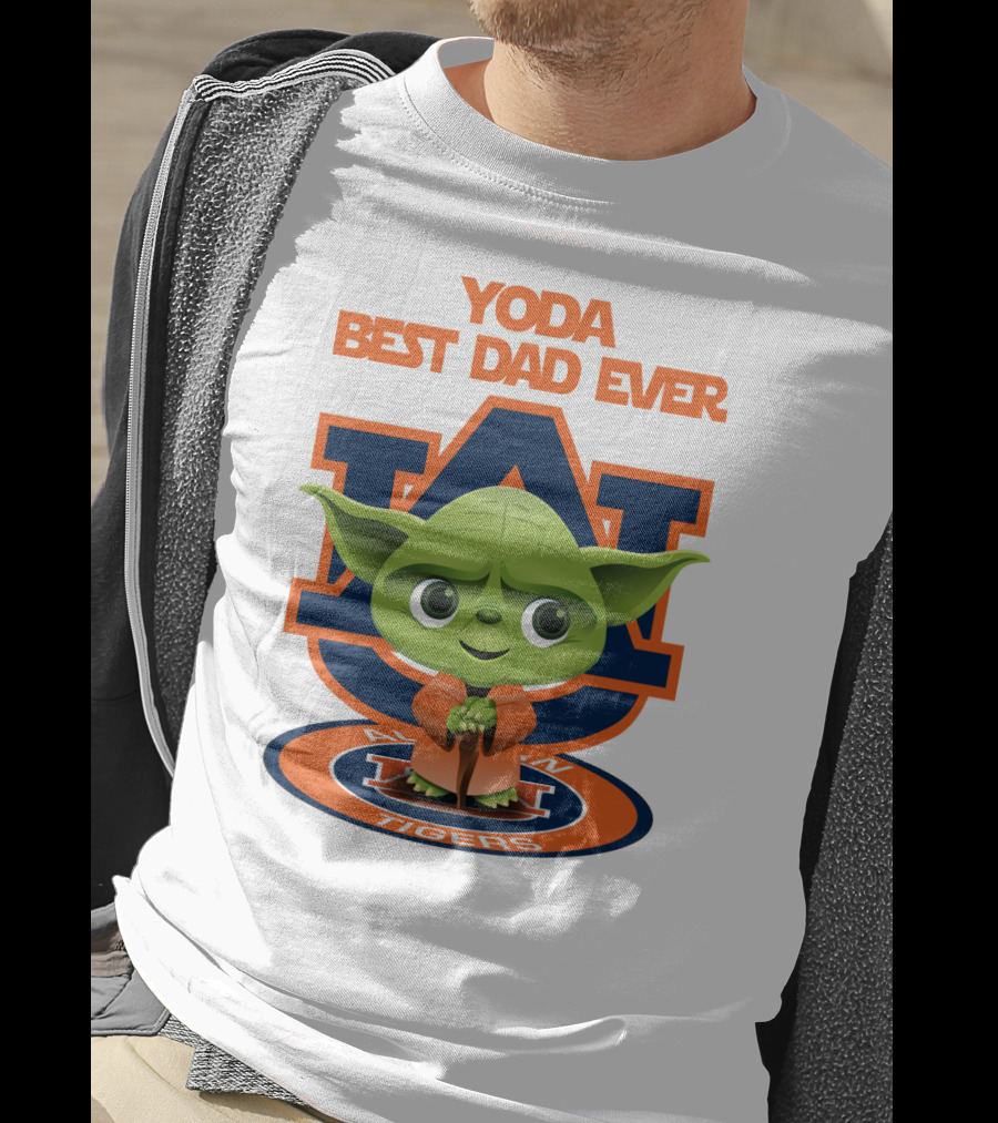 Yoda Best Dad Ever Auburn Tigers T-Shirt