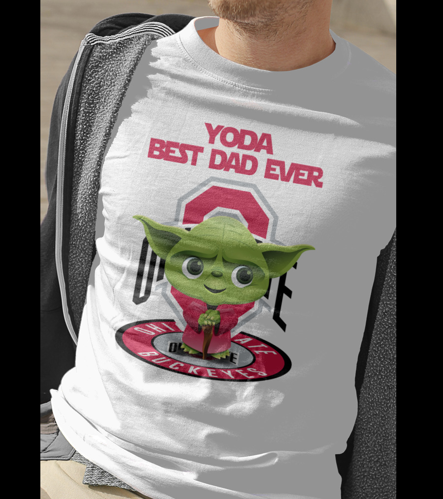 Yoda Best Dad Ever Ohio State Buckeyes T-Shirt