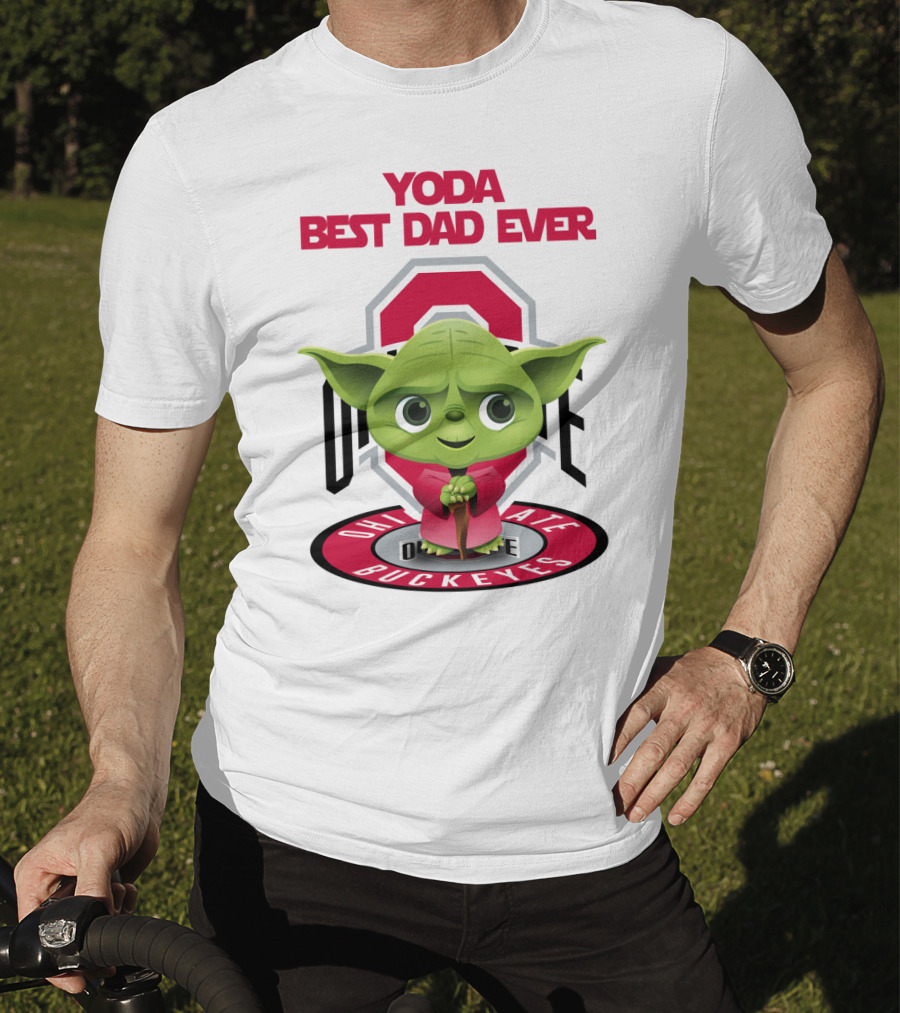 Yoda Best Dad Ever Ohio State Buckeyes T-Shirt