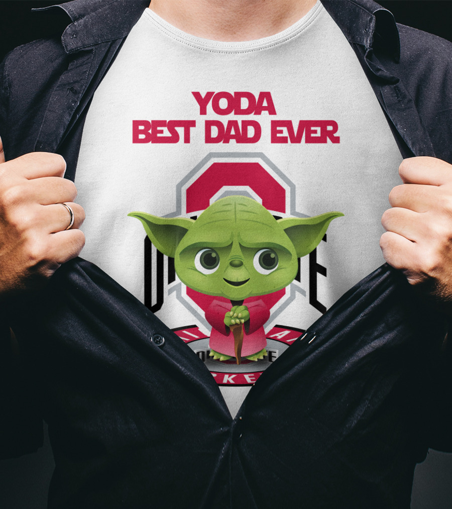 Yoda Best Dad Ever Ohio State Buckeyes T-Shirt