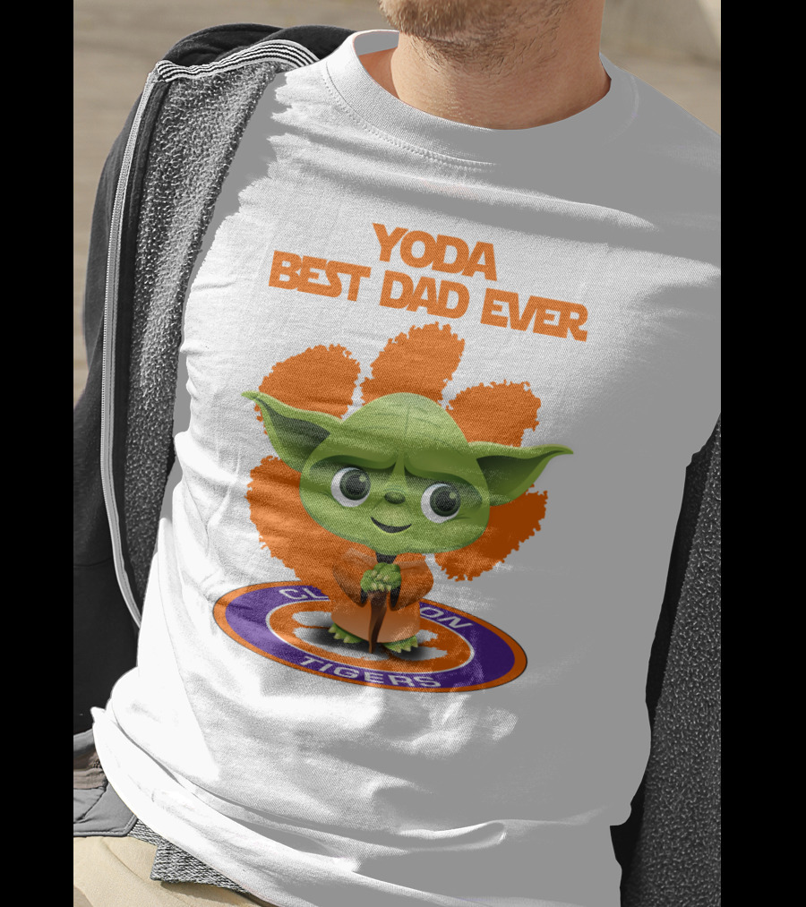 Yoda Best Dad Ever Clemson Tigers T-Shirt