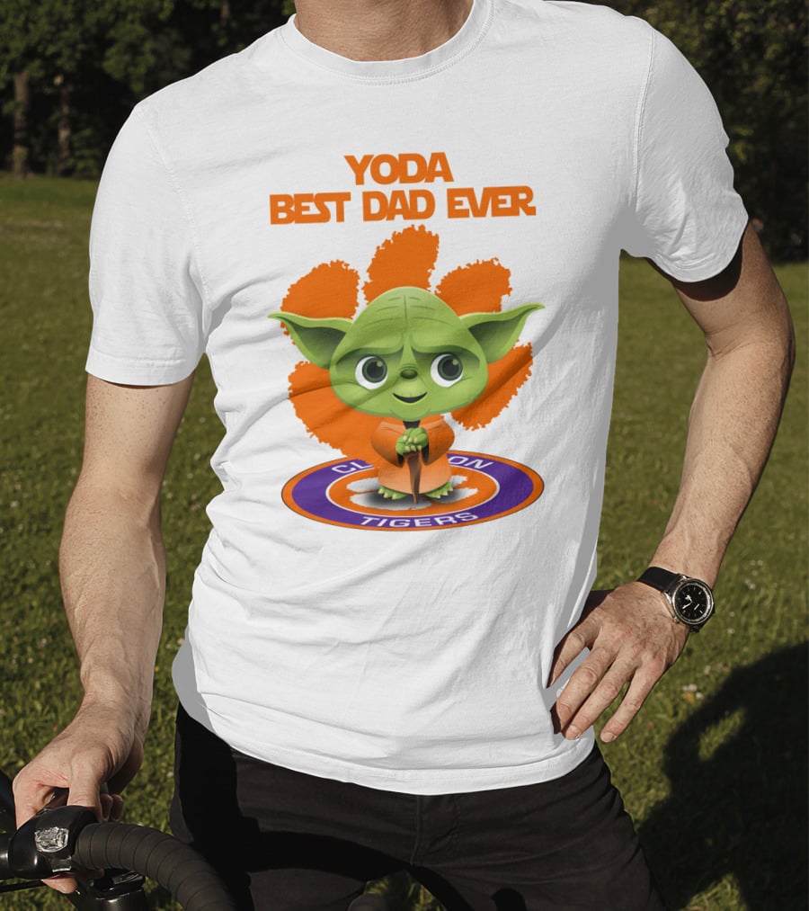 Yoda Best Dad Ever Clemson Tigers T-Shirt