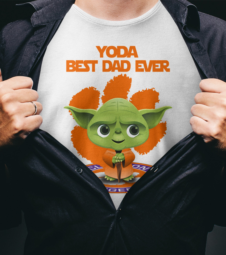 Yoda Best Dad Ever Clemson Tigers T-Shirt
