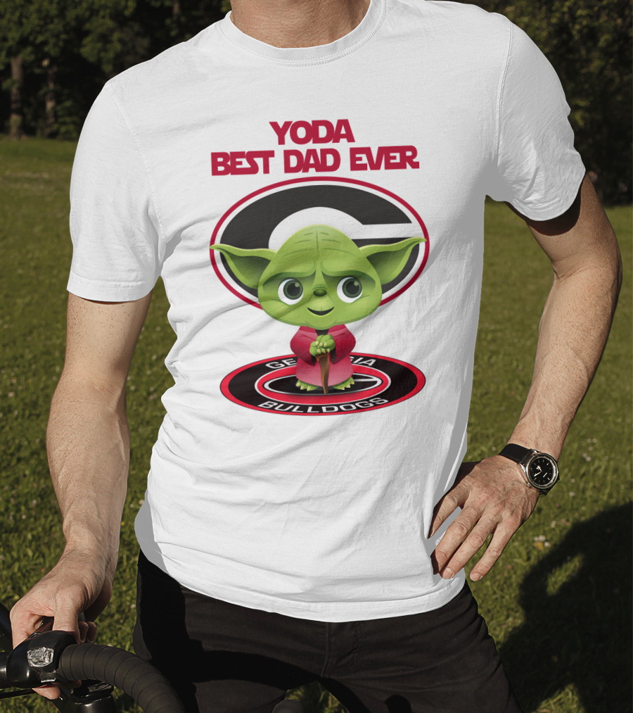 Yoda Best Dad Ever Georgia Bulldogs T-Shirt