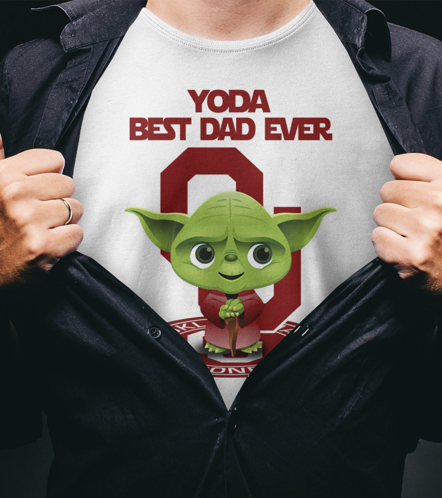 Yoda Best Dad Ever Oklahoma Sooners T-Shirt