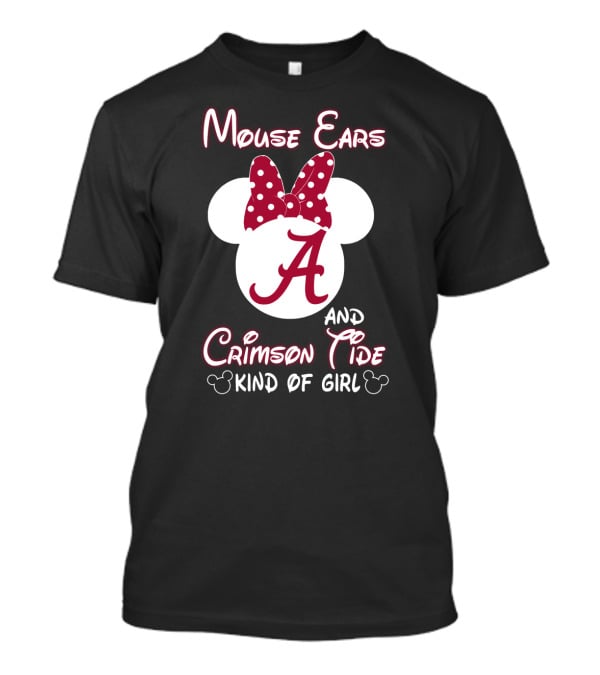 Mouse Ears And Crimson Tide Kind Of Girl T-Shirt