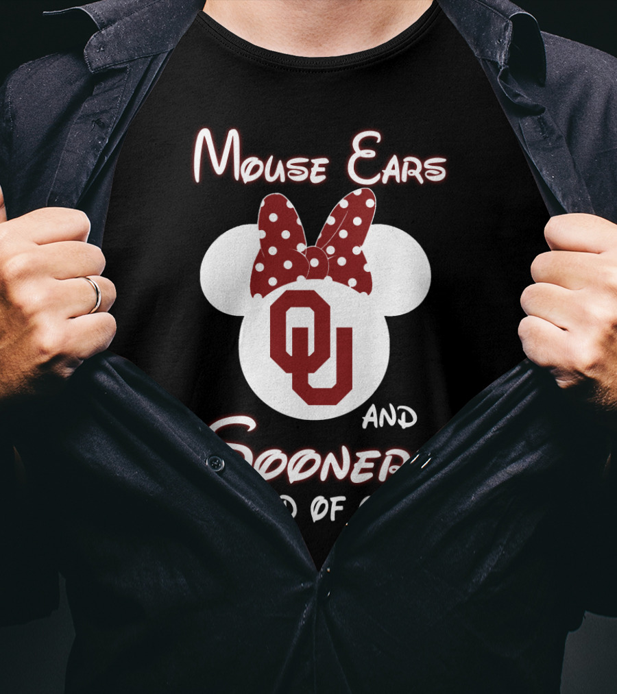 Mouse Ears And Sooners Kind Of Girl Ou T-Shirt