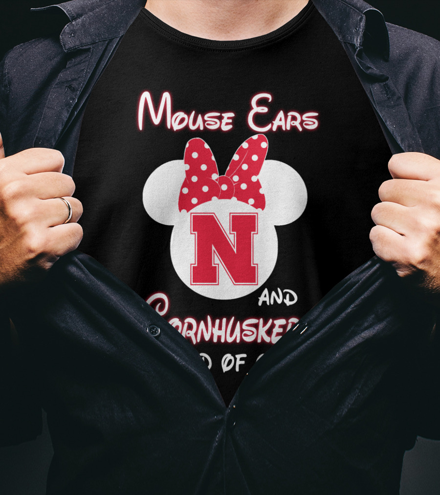 Mouse Ears And Cornhuskers Kind Of Girl Minnie Nebraska T-Shirt