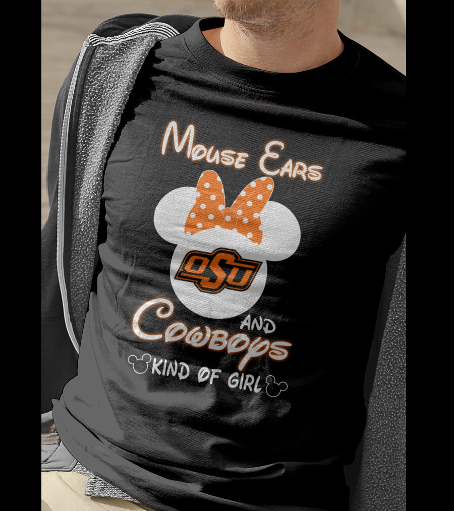 Mouse Ears Osu Cowboys Kind Of Girl T-Shirt