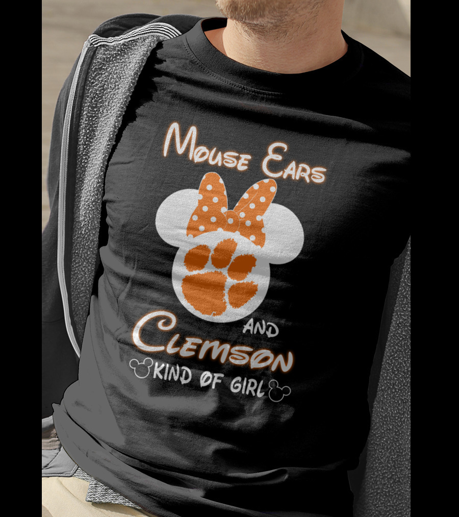 Mouse Ears And Clemson Kind Of Girl T-Shirt