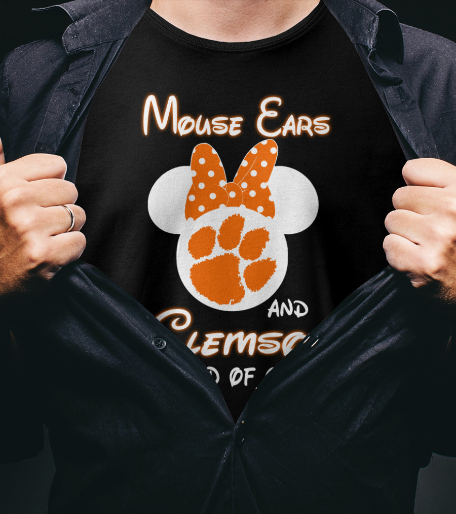 Mouse Ears And Clemson Kind Of Girl T-Shirt