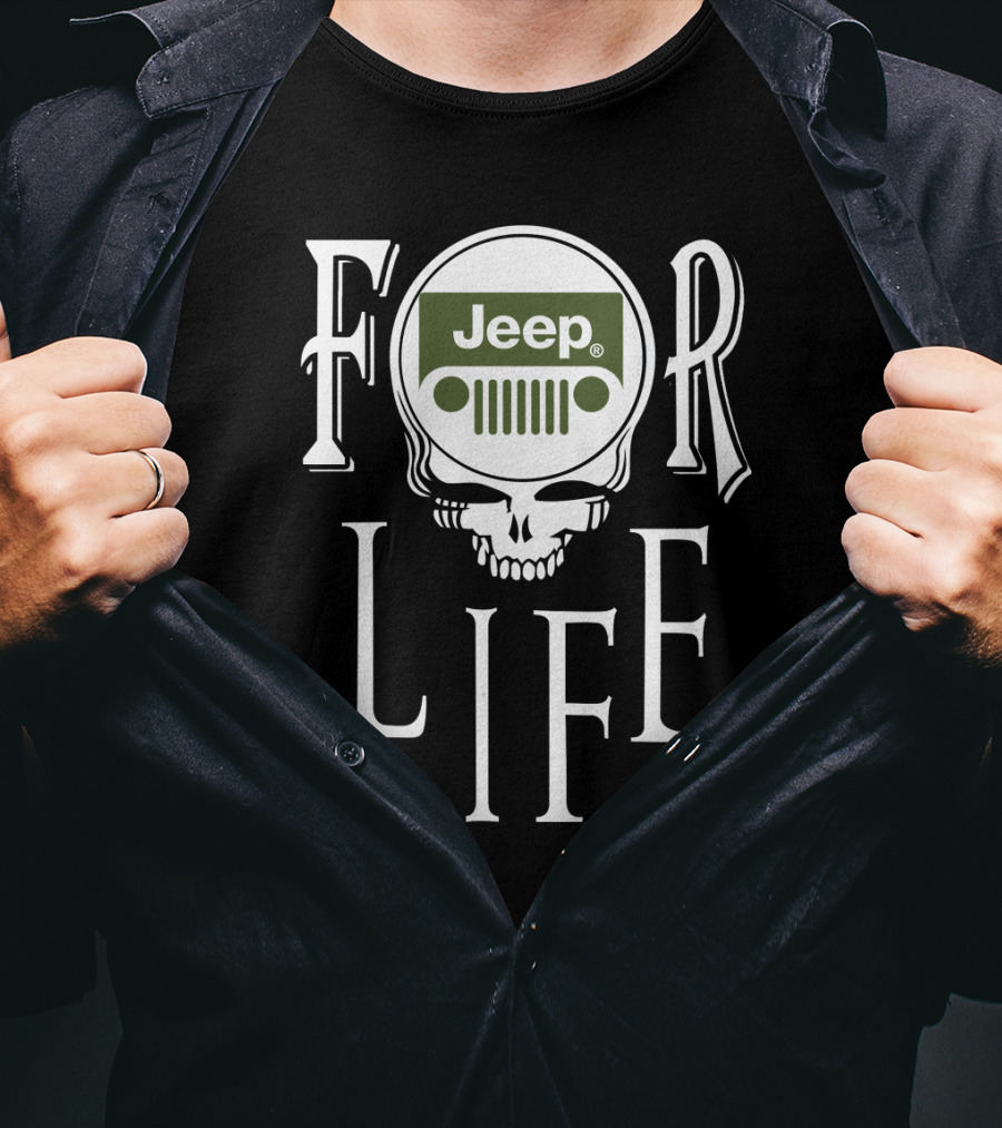 Jeep Skull Logo Gratefuldead For Life T-Shirt