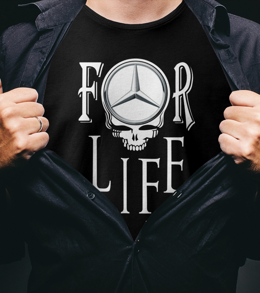 Mercedes Grateful Dead Skull Symbol For Life T-Shirt