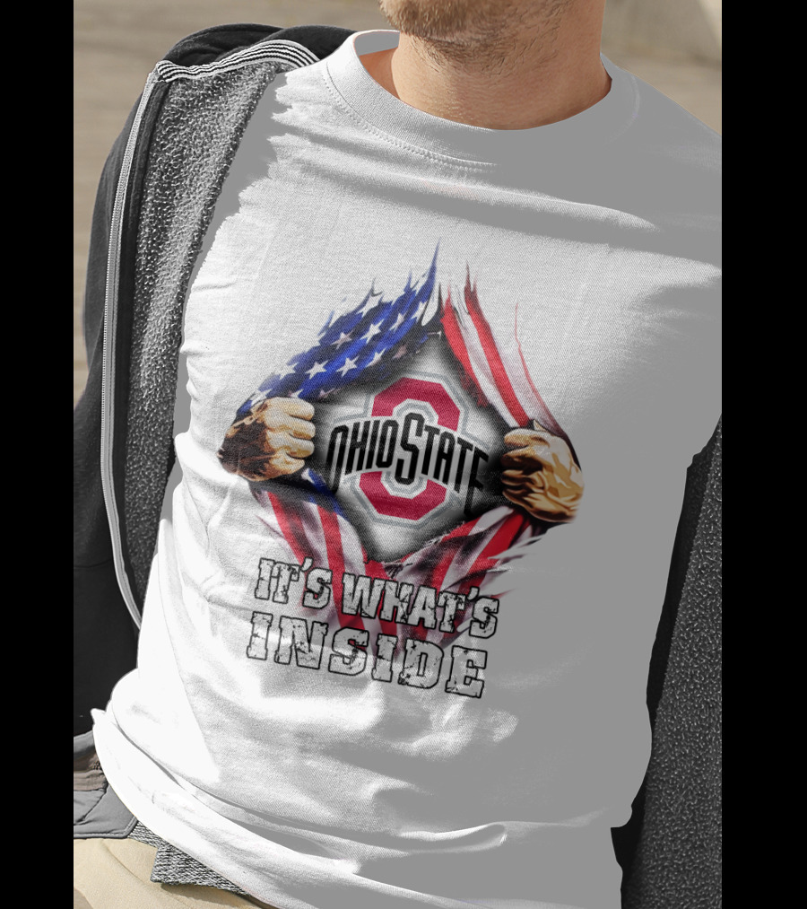 Ohio State It's What's Inside American Flag Ncaa T-Shirt